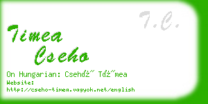 timea cseho business card